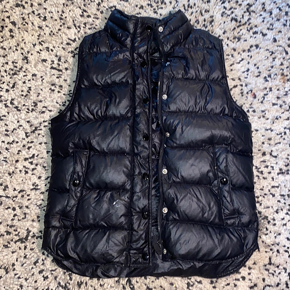 J. Crew xs black puffer vest
